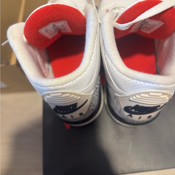 Jordan White and Red Classic Sneakers - Picture 3 of 3